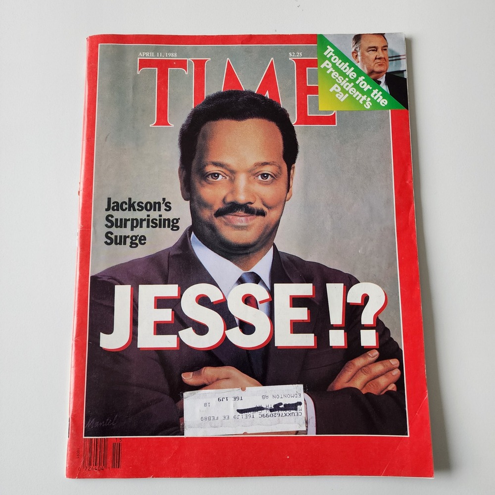 Time Magazine April 11 1988‎ Jesse Jackson Cover Politics Civil Rights News 80s
